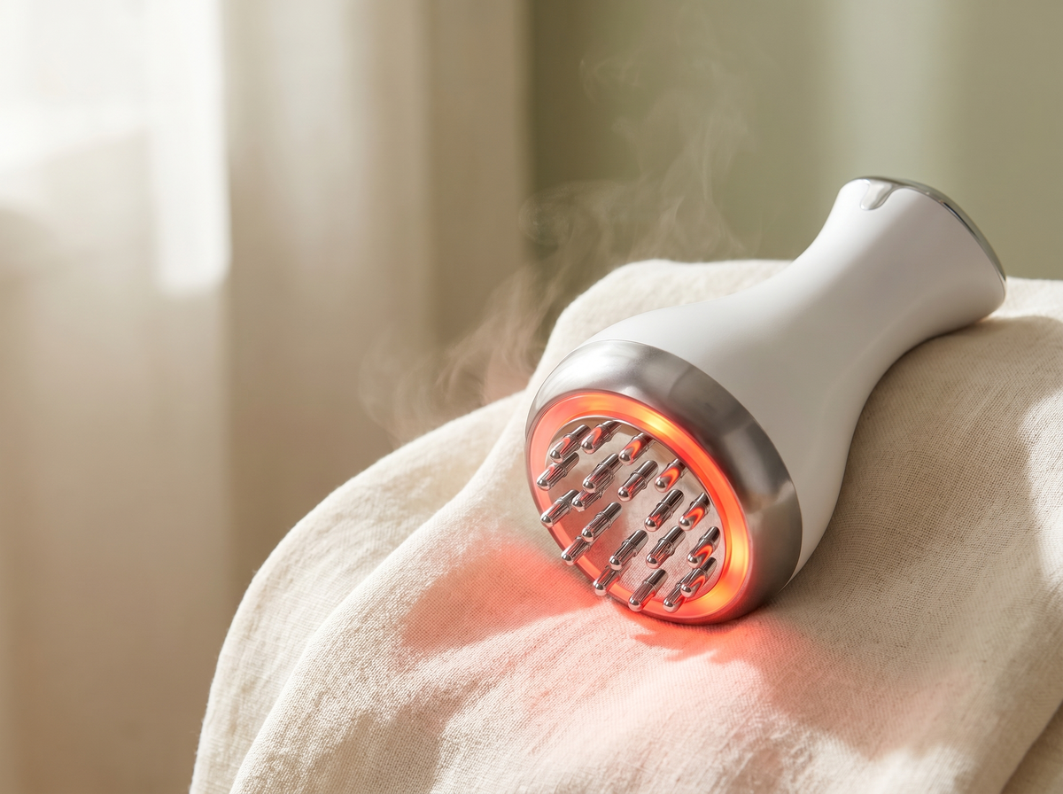 Hot stone therapy. At home. Every morning.